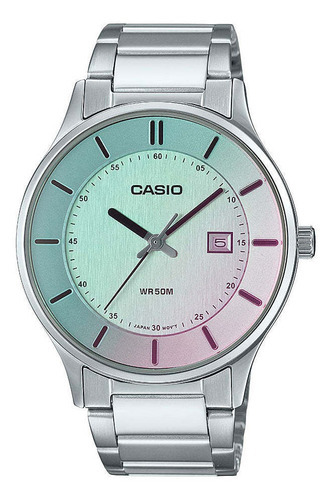 Reloj Hombre Casio Mtp-e605d-7evdf Color de la correa Plateado