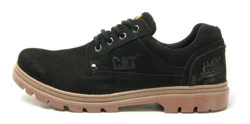 Bota Caterpillar Pro Street Em Couro + Carteira Brinde | Mercado Livre