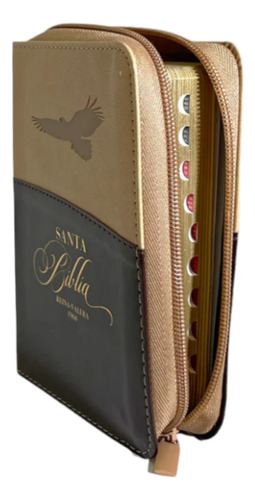 Biblia Bolsillo Rvr60 Letra 8 Puntos Cierre Aguila Caf/beige
