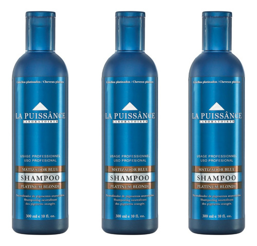 La Puissance Shampoo Matizador Blue 300 Ml X 3 Unidades