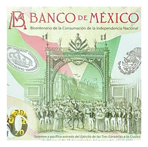 Mexico - 20 Pesos - Año 2021 - P #132 - Plastico - Independe
