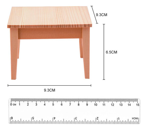 2 :12 Casa De Muñecas Miniatura Mesa Hecha A Mano Modelo