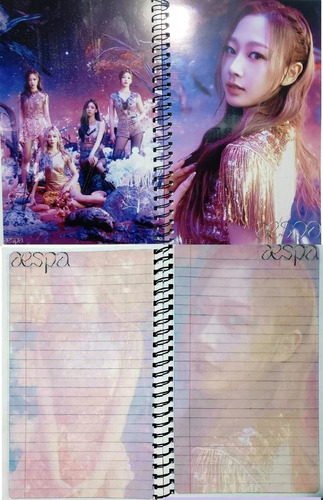 Libreta Aespa Profile Cuaderno Kpop Coreano 8 Modelos 