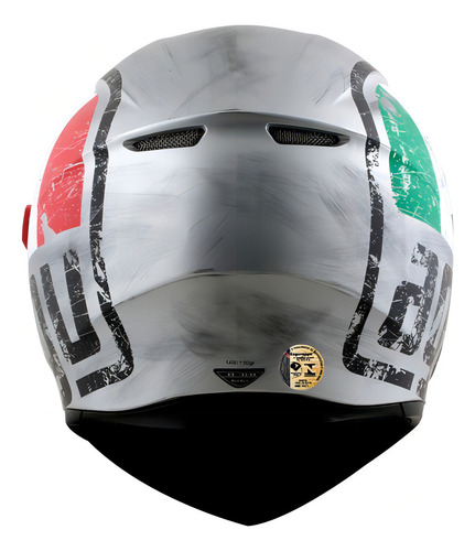 Casco Agv Valentino Rossi K3 Sv Scudetto, talla 64/XXL, color plateado
