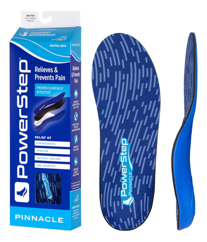 Plantilla Para Zapato Ortopedico Powerstep Pinnacle., Azul, 