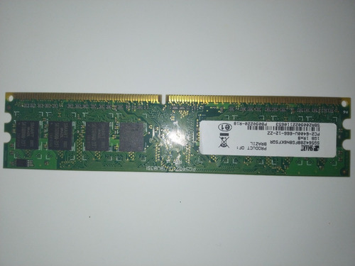 Memória Ram 1gb Pc2-6400u-66-12-zz Ddr2 800mhz