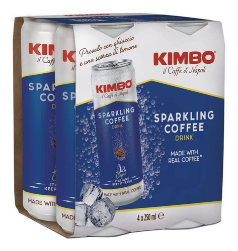 Imagen 2 de 4 de Kimbo Sparkling Coffee X12 - Bebida Refrescante De Café