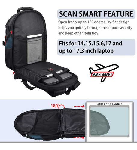 Newhey Mochila Para Computadora Portátil De 17 Pulgadas Moch