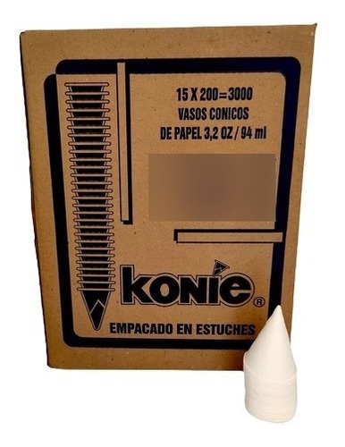 Vasos Cónicos Parafinados Konie 2.250 Unidades