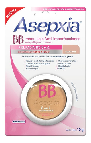 Asepxia Bb Maquillaje Polvo Tono Marfil 10 G.