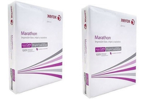 Papel Bond T/carta Xerox Marathon Pony 70 Gr 99% 1000 Hojas