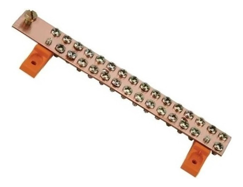 Barramento Cobre Neutro / Terra 195a 1 X 1/8 30 Parafusos