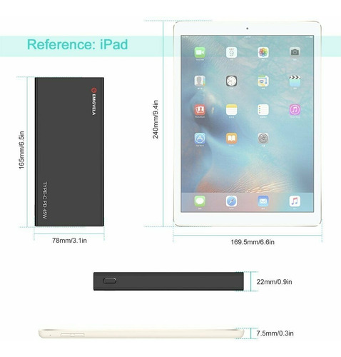 Imagen 7 de 10 de Power Bank Carga Rapida Tipo C 20000 Mah Reales Qc 3.0 45 W