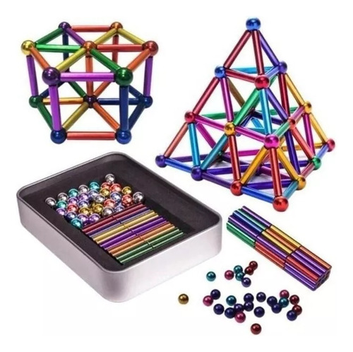 Juguetes Magnéticos Con Pelota Y Cubo De Rubik 63 Piezas