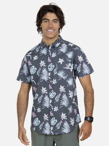 Camisa  Hombre Gris Oscuro 5c926-mv22 Maui And Sons