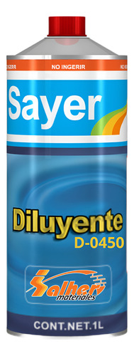 D I L U Y E N T E Prooductos Acrílicoos D-0450 1 Litro Sayer Acabado Acrilico Color Transparente