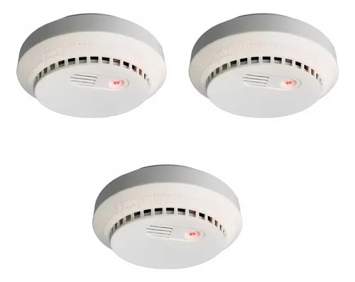 comprar Pack 3 Detector De Humo 5.5 85 Db 9v Con Batería Vida Buenas