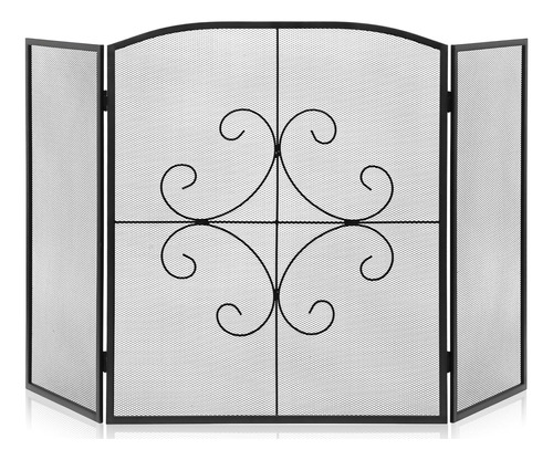 Rejilla Decorativa De 3 Paneles Para Chimenea, 48 Pulgadas D