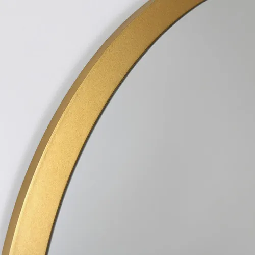 Espejo de pared minimalista de 80 pulgadas, redondo, lacado, dorado