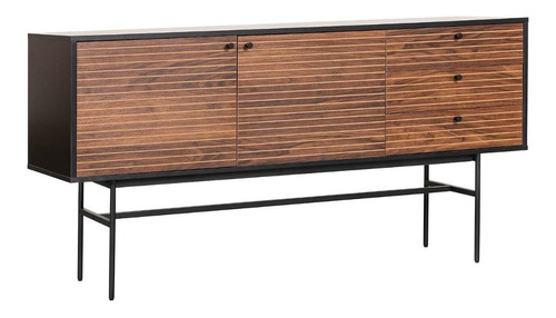 Credenza Recibidor Mundo In Piamonte Mesa Bufetera 160x40 Cm Color Nogal