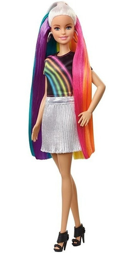 Muñeca Barbie Peinado De Arcoiris Incluye Accesorios Origina