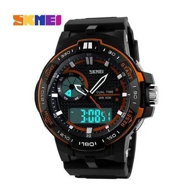 Jam skmei dual time hot sale