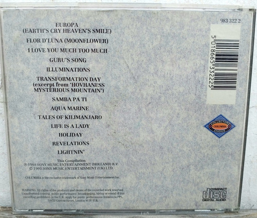 Santana - Samba Pa Ti - Cd Original Ingles Año 1993 (Usado)