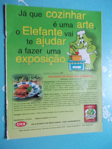 Propaganda Antiga Manequim Cozinha. Cica Extrato De Tomate