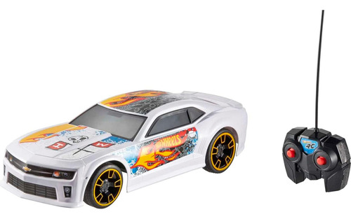 Coche A Control Remoto Hot Wheels, Blanco, Zl1 Camaro Rc, W