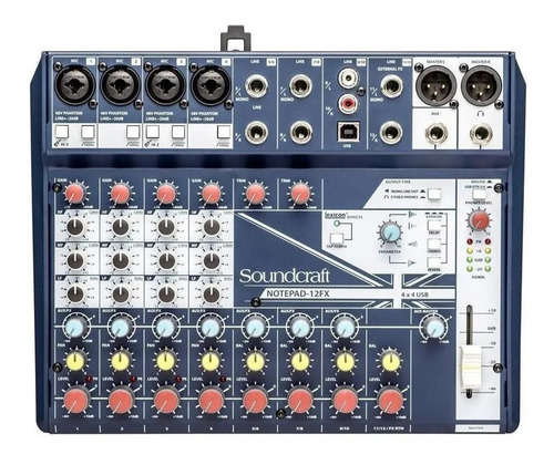 Console Soundcraft Notepad-12FX de mistura 120V