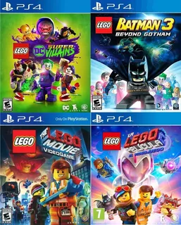 Lego Super Villains + Lego Batman 3 + Lego Movie 1 &2 ~ Ps4