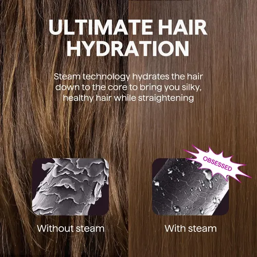 Alisador De Cabelo A Vapor Zz Wavytalk, Steam Sesh, Steam