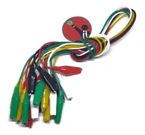 Comprar 10 Cables 55 Cms Con Pinza Cocodrilo Arduino Uno Pic Avr Arm