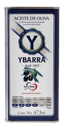 Ybarra, Aceite De Oliva, Lata 473 Ml