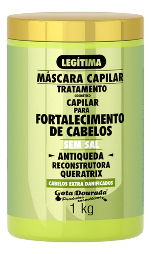 Mascara Tratamento Antiqueda Reconstrutora Gota Dourada 1kg