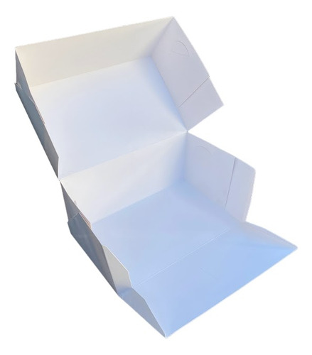 Caja Porción Torta Blanca 22x14x10 Apertura Frontal X 25