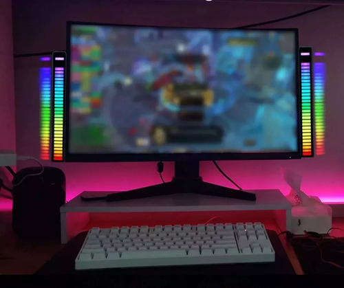 Barra Luz Inteligente Audioritmica Led Rgb Recargable 32 Bit