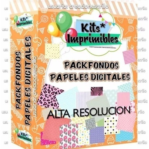 Kit Imprimible Fondos Papeles Actualizadoes