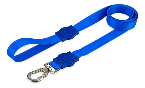 Coleira Para Cachorro Com Guia Cães Mood Pet Cor Azul Tamanho Micro Pequeno Adestramento Passeio