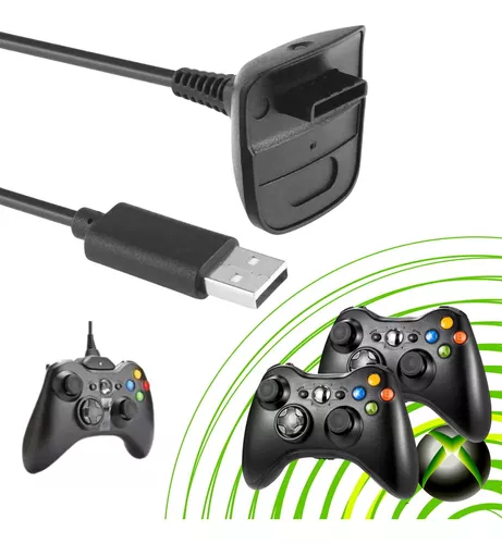 Controle Xbox 360 Wireless Sem Fio + Bateria E Cabo Usb na