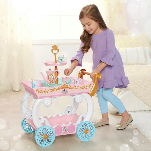 Imagen 1 de 6 de Carrito Mesita Juego De Te De Princesas Disney Para Niñas