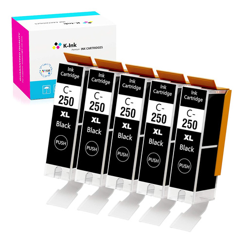 K-ink - Cartuchos De Tinta Compatibles Para Canon Pgi 250 Pg