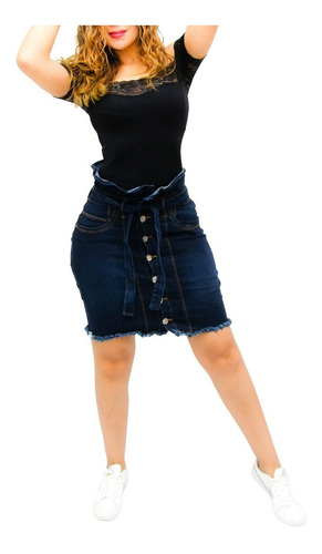 Falda Dama Mezclilla Con Cintillo Michaelo Jeans Ref9012