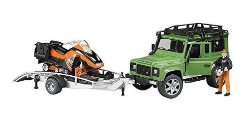 Land Rover Defender W Trailer Moto De Nieve Y Driver