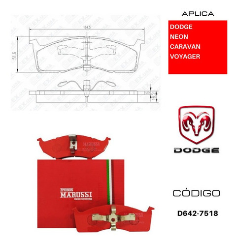 Pastillas Delanteras De Frenos Dodge Caravan 3.5 1995-2001
