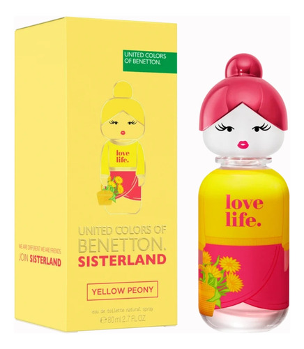 Benetton Sisterland Yellow Peony Edt - Perfume Feminino 80ml
