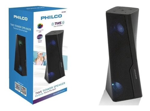 Parlante Philco Tws Tower Rgb 265bk True Wireless Radio Aux