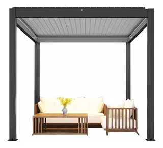 Pergolado Motorizado Luz Integrada 3x4m Pérgola Terraza