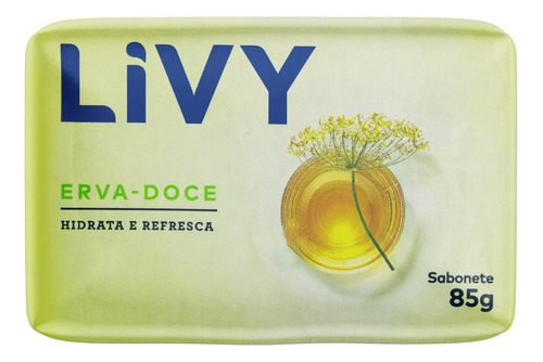 Sabão em barra Livy Erva-Doce de 85 g