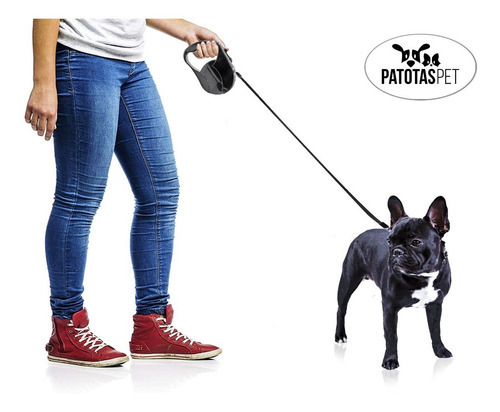 Coleira retrátil para cães de 5 m para animais de estimação médios, máx. 20 kg